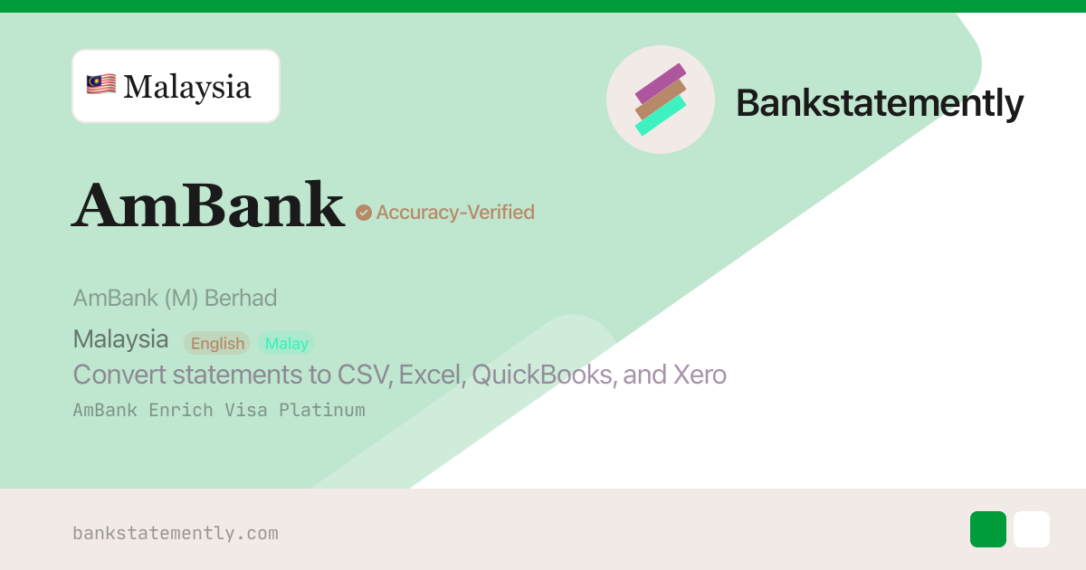 Ambank Bank Statement To Csv And Excel 